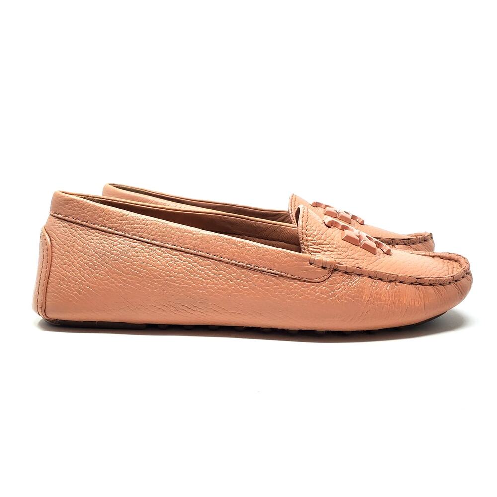 Tory Burch Peach Leather Loafers - Picture 3 of 9